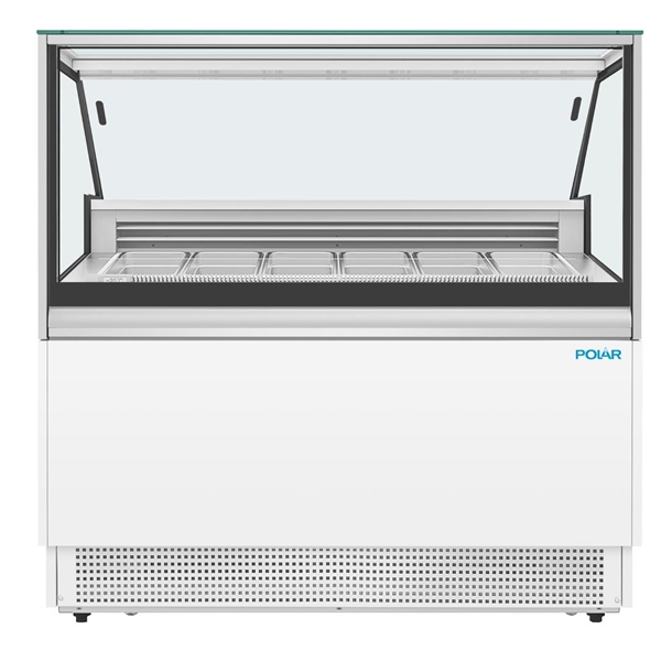Polar U-Series 6 Pan Ice Cream Serve Over Cabinet Freezer Polar U-Series 6 Pan Ice Cream Serve Over Cabinet Freezer
