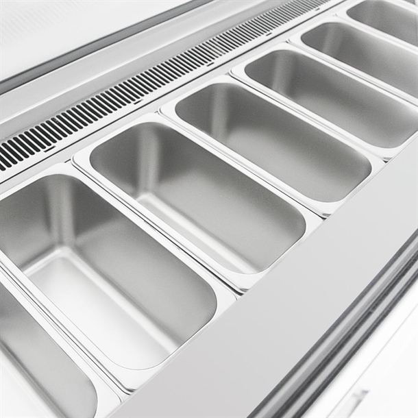 Polar U-Series 6 Pan Ice Cream Serve Over Cabinet Freezer Polar U-Series 6 Pan Ice Cream Serve Over Cabinet Freezer
