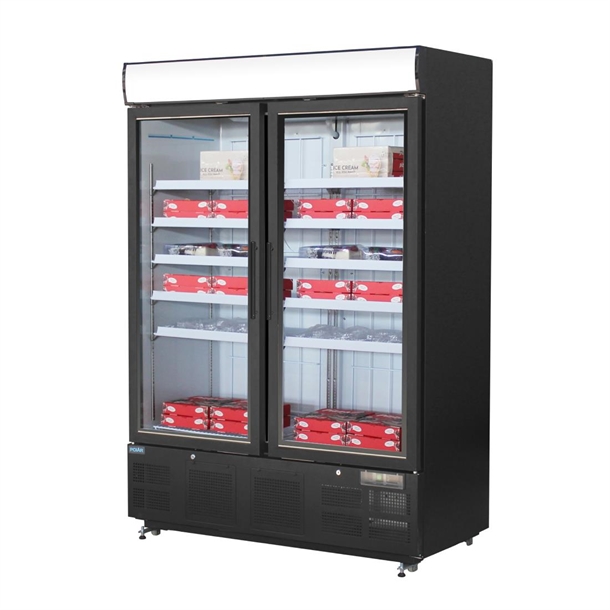 Polar G-Series Upright Display Freezer 920Ltr Black Polar G-Series Upright Display Freezer 920Ltr Black