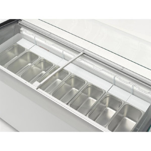 Liebherr Gelato Freezer EFI4853 with Glass Canopy - 12x5Ltr Gelato Tubs