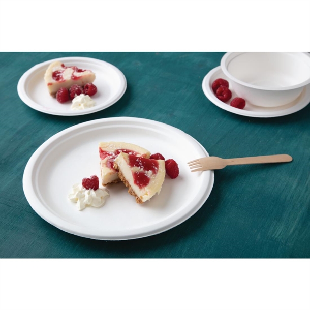 Fiesta Compostable Bagasse Round Plate 260mm (50 Pack) Fiesta Compostable Bagasse Round Plate 260mm (50 Pack)
