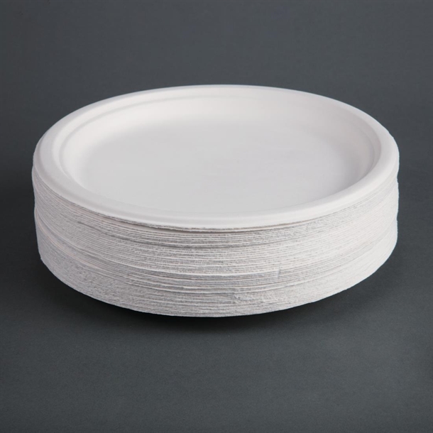 Fiesta Compostable Bagasse Round Plate 260mm (50 Pack) Fiesta Compostable Bagasse Round Plate 260mm (50 Pack)