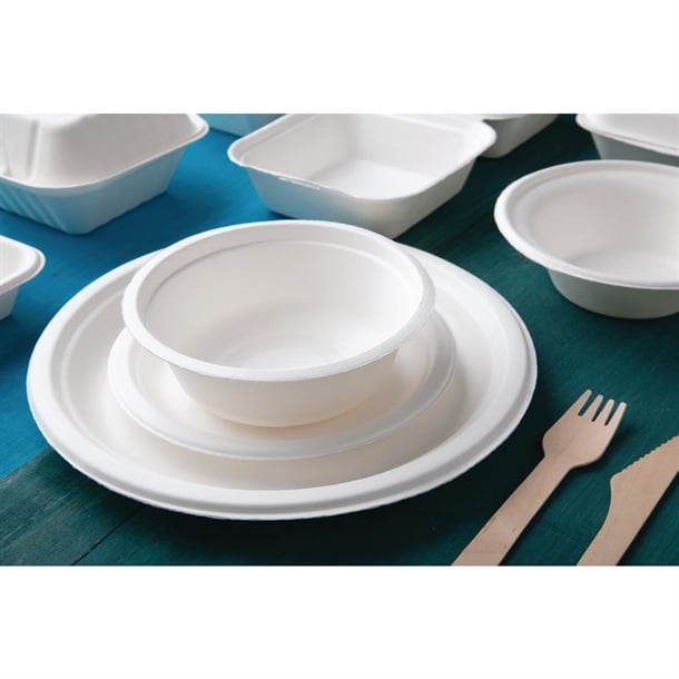 Fiesta Compostable Bagasse Round Plate 260mm (50 Pack) Fiesta Compostable Bagasse Round Plate 260mm (50 Pack)