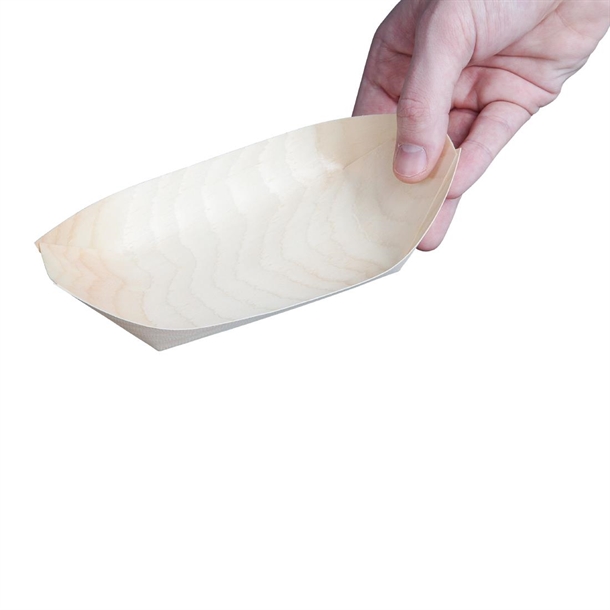 Fiesta Compostable Wooden Sushi Boats Medium 190mm (100 Pack) Fiesta Compostable Wooden Sushi Boats Medium 190mm (100 Pack)