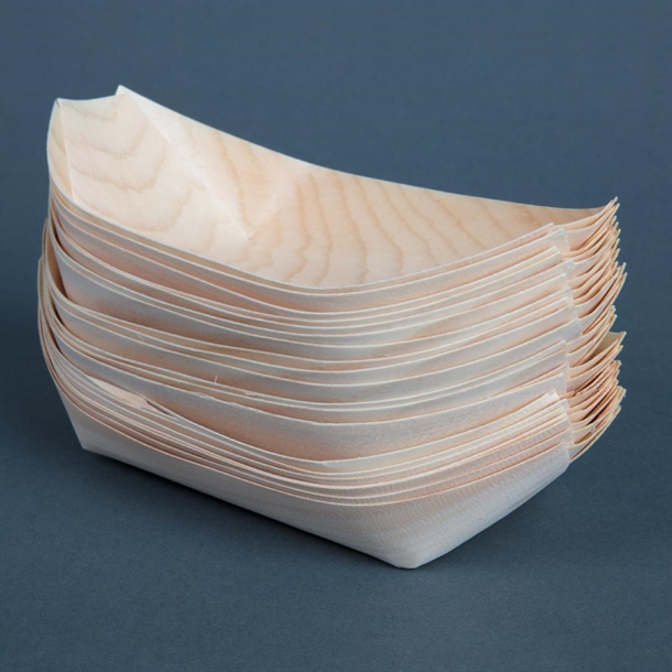 Fiesta Compostable Wooden Sushi Boats Medium 190mm (100 Pack) Fiesta Compostable Wooden Sushi Boats Medium 190mm (100 Pack)