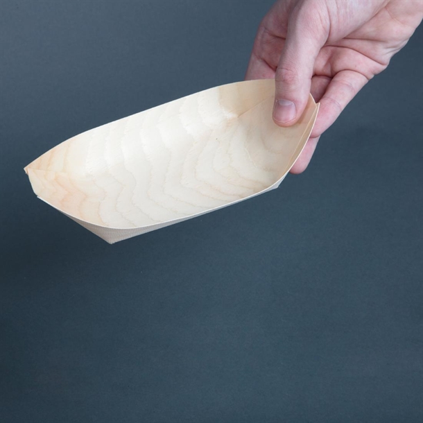 Fiesta Compostable Wooden Sushi Boats Medium 190mm (100 Pack) Fiesta Compostable Wooden Sushi Boats Medium 190mm (100 Pack)