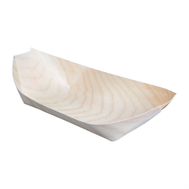 Fiesta Compostable Wooden Sushi Boats Medium 190mm (100 Pack) Fiesta Compostable Wooden Sushi Boats Medium 190mm (100 Pack)