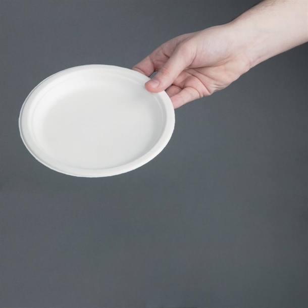 Fiesta Compostable Bagasse Round Plate 179mm (50 Pack) Fiesta Compostable Bagasse Round Plate 179mm (50 Pack)