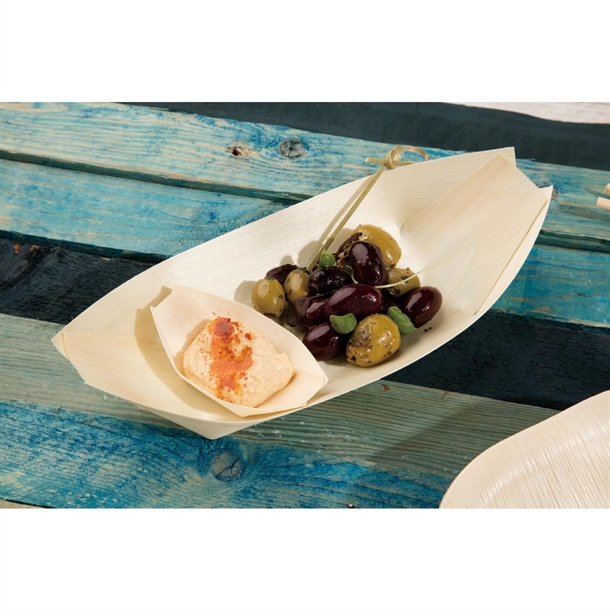 Fiesta Compostable Wooden Sushi Boats Medium 190mm (100 Pack) Fiesta Compostable Wooden Sushi Boats Medium 190mm (100 Pack)