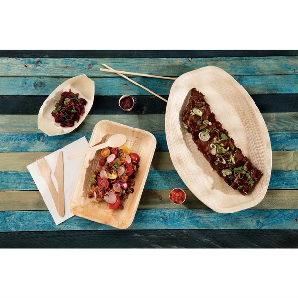 Fiesta Compostable Wooden Sushi Boats Medium 190mm (100 Pack) Fiesta Compostable Wooden Sushi Boats Medium 190mm (100 Pack)