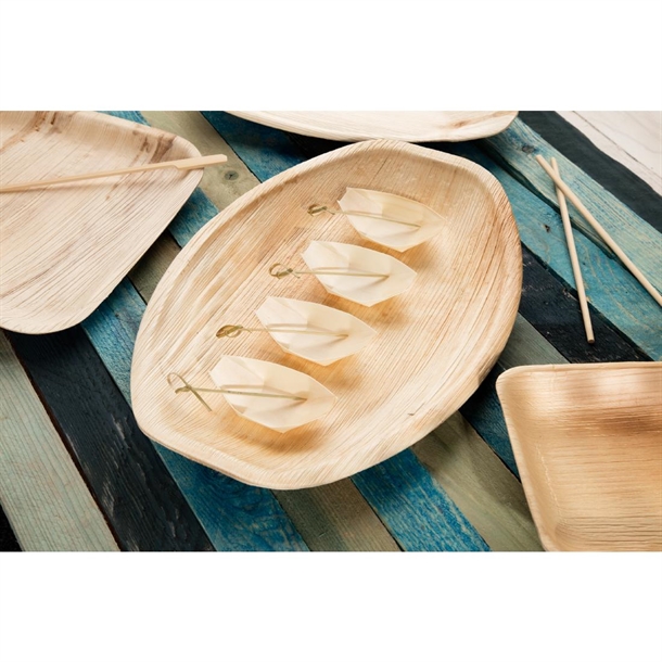 Fiesta Compostable Wooden Sushi Boats Small 80mm (100 Pack) Fiesta Compostable Wooden Sushi Boats Small 80mm (100 Pack)