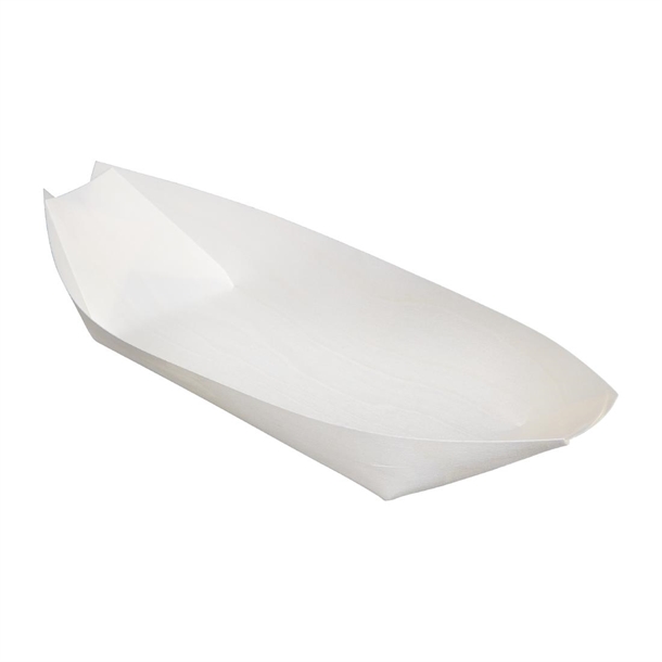 Fiesta Compostable Wooden Sushi Boats Large 250mm (100 Pack) Fiesta Compostable Wooden Sushi Boats Large 250mm (100 Pack)
