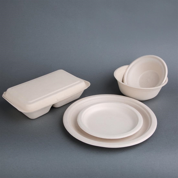 Fiesta Compostable Bagasse Round Bowls Natural Colour (Pack of 50) Fiesta Compostable Bagasse Round Bowls Natural Colour (Pack of 50)