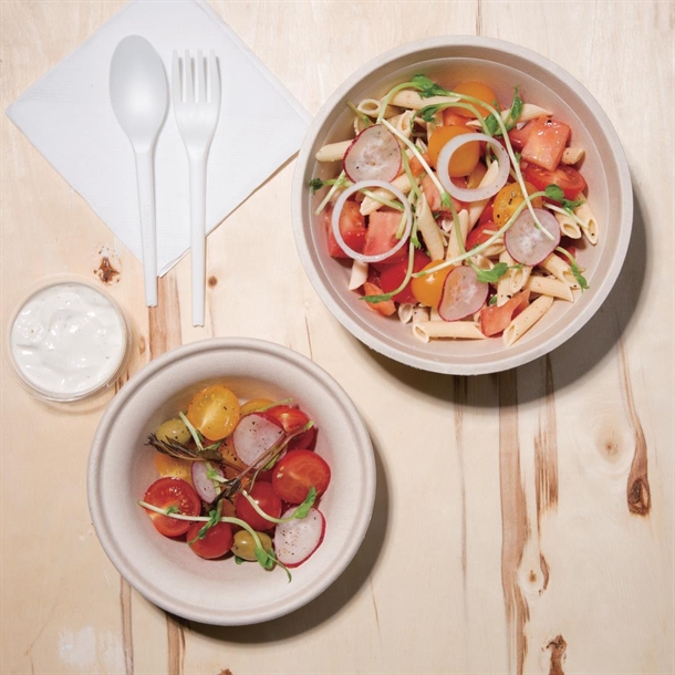 Fiesta Compostable Bagasse Round Bowls Natural Colour (Pack of 50) Fiesta Compostable Bagasse Round Bowls Natural Colour (Pack of 50)