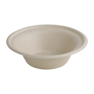 Fiesta Compostable Bagasse Round Bowls Natural Colour (Pack of 50)