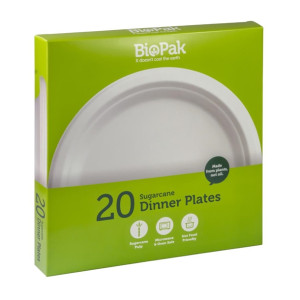 BioPak BioPlates White - 25cm (20 Pack) BioPak BioPlates White - 25cm (20 Pack)