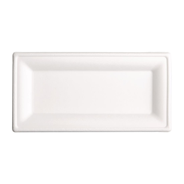 Fiesta Compostable Bagasse Rectangular Plate 258mm (50 Pack)