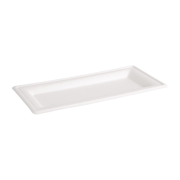Fiesta Compostable Bagasse Rectangular Plate 258mm (50 Pack)