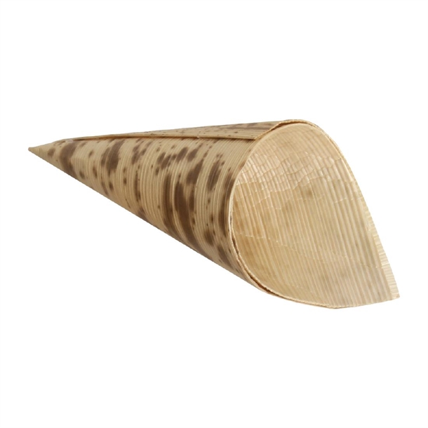 Fiesta Compostable Biodegradable Bamboo Cones 35mm (200 Pack)
