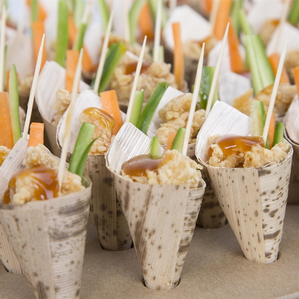 Fiesta Compostable Biodegradable Bamboo Cones 35mm (200 Pack)