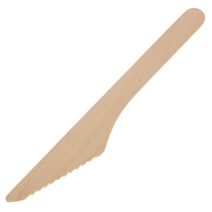 Fiesta Compostable Disposable Wooden Knives (100 Pack)
