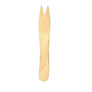 Fiesta Compostable Biodegradable Disposable Wooden Chip Forks (1000 Pack)