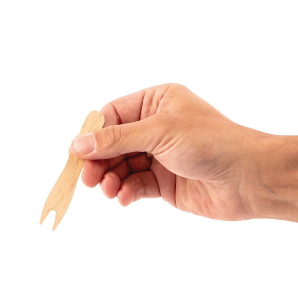 Fiesta Compostable Biodegradable Disposable Wooden Chip Forks (1000 Pack)