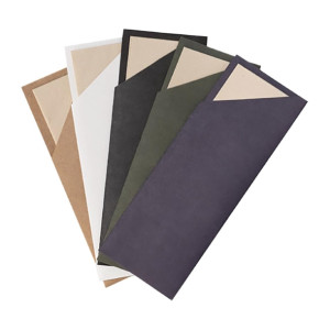 EcoSafe Cutlery Pouches with 2-Ply Bamboo Napkin White (500 Pack)