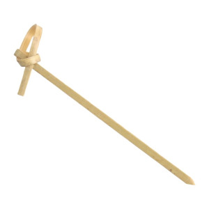Fiesta Compostable Biodegradable Bamboo Looped Skewers 90mm (100 Pack)
