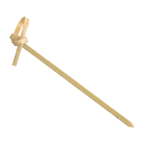 Fiesta Compostable Biodegradable Bamboo Looped Skewers 90mm (100 Pack) Fiesta Compostable Biodegradable Bamboo Looped Skewers 90mm (100 Pack)