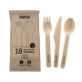 BioPak BioCultery Wooden Knife, Fork & Spoon Set 16cm (360 Pack)
