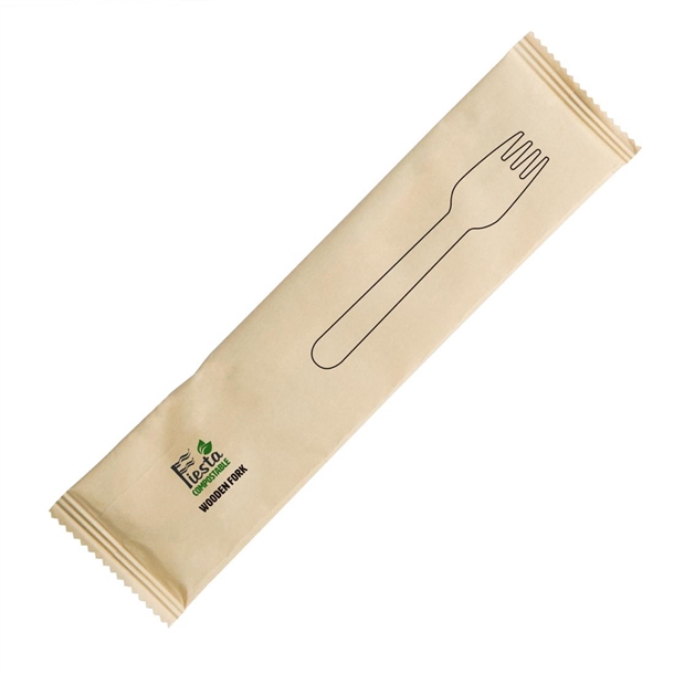 Fiesta Compostable Individually Wrapped Wooden Forks (500 Pack) Fiesta Compostable Individually Wrapped Wooden Forks (500 Pack)