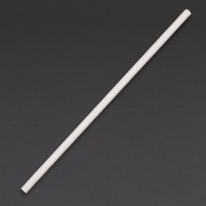 Fiesta Compostable Paper Straws White 6mm (250 Pack)