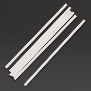 Fiesta Compostable Paper Straws White 6mm (250 Pack)