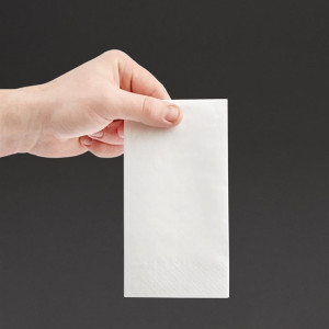 Fiesta Recyclable Lunch Napkin White 330x330mm 2ply 1/8 Fold (2000 Pack)