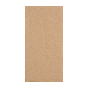 Fiesta Recyclable Recycled Dinner Napkin Kraft 400x400mm 2ply 1/8 Fold (2000 Pack)