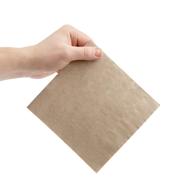 Fiesta Recyclable Recycled Lunch Napkin Kraft 330x330mm 2ply 1/4 Fold (2000 Pack) Fiesta Recyclable Recycled Lunch Napkin Kraft 330x330mm 2ply 1/4 Fold (2000 Pack)