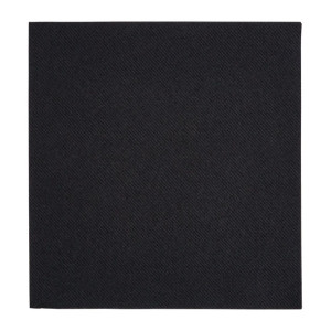 Fiesta Recyclable Premium Tablin Dinner Napkin Black 40x40cm Airlaid 1/4 Fold (500 Pack)