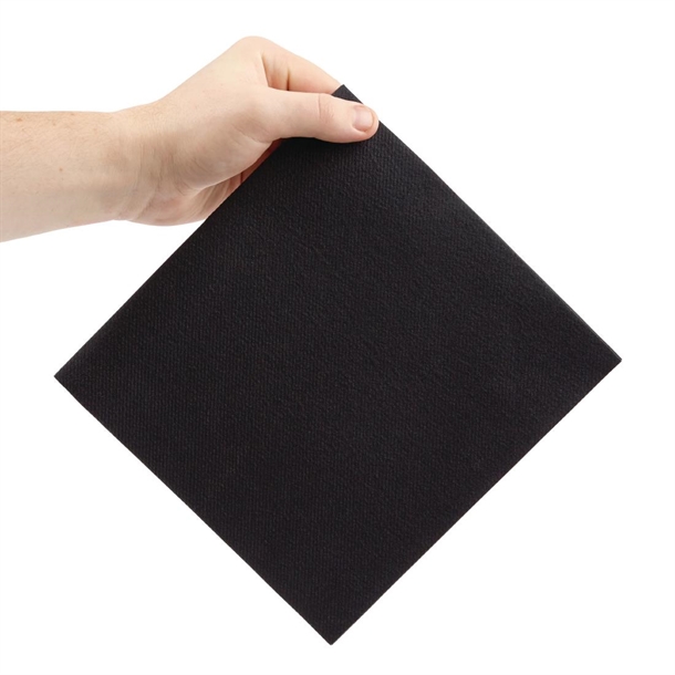 Fiesta Recyclable Premium Tablin Dinner Napkin Black 40x40cm Airlaid 1/4 Fold (500 Pack) Fiesta Recyclable Premium Tablin Dinner Napkin Black 40x40cm Airlaid 1/4 Fold (500 Pack)