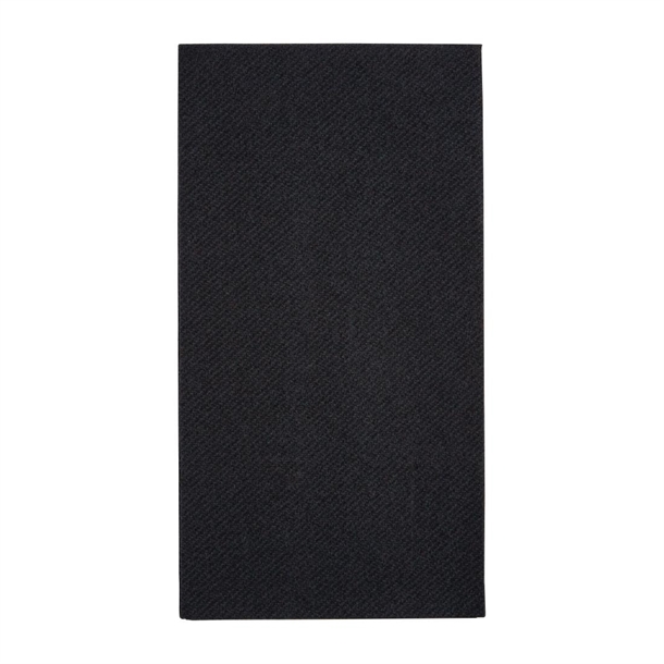 Fiesta Recyclable Premium Tablin Dinner Napkin Black 400x400mm Airlaid 1/8 Fold (500 Pack) Fiesta Recyclable Premium Tablin Dinner Napkin Black 400x400mm Airlaid 1/8 Fold (500 Pack)