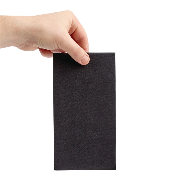 Fiesta Recyclable Premium Tablin Dinner Napkin Black 400x400mm Airlaid 1/8 Fold (500 Pack) Fiesta Recyclable Premium Tablin Dinner Napkin Black 400x400mm Airlaid 1/8 Fold (500 Pack)