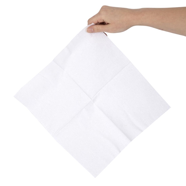 Nisbets Essentials Lunch Napkins White 2ply 1/4 Fold (50 Pack)