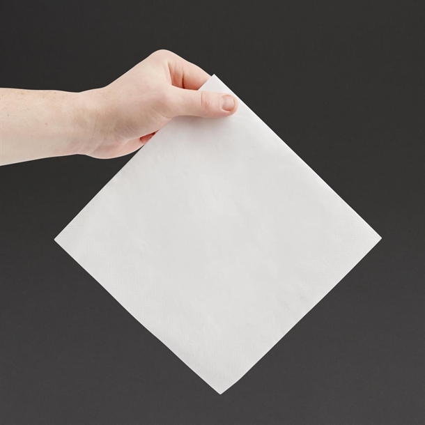 Fiesta Recyclable Dinner Napkin White 400x400mm 2ply 1/4 Fold (2000 Pack) Fiesta Recyclable Dinner Napkin White 400x400mm 2ply 1/4 Fold (2000 Pack)