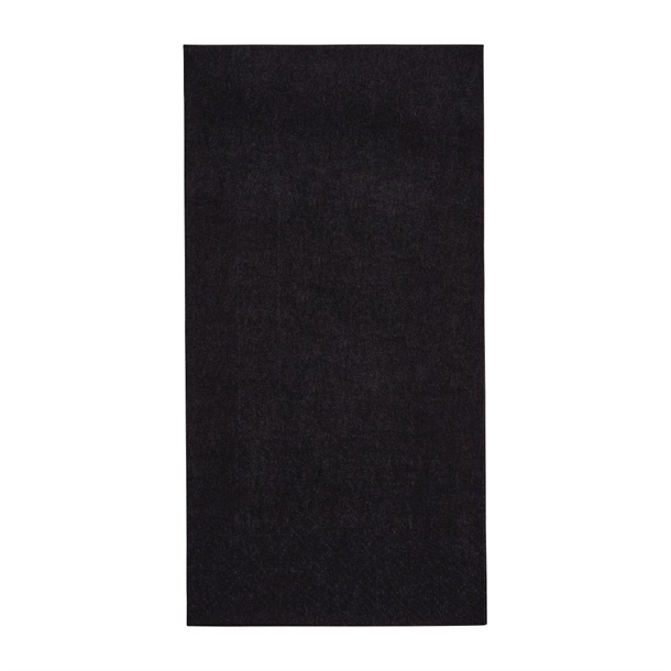 Fiesta Recyclable Dinner Napkin Black 400x400mm 3ply 1/8 Fold (1000 Pack)