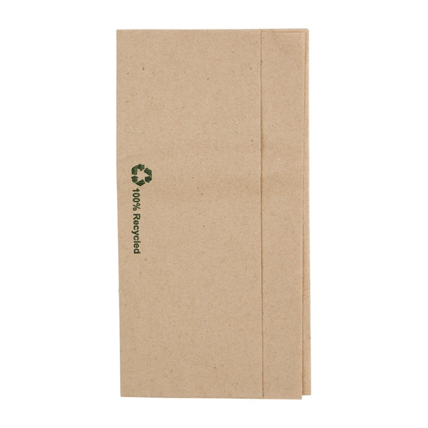 Fiesta Recyclable Recycled Lunch Napkin Kraft 320x300mm 1ply Dispenser Fold (6000 Pack) Fiesta Recyclable Recycled Lunch Napkin Kraft 320x300mm 1ply Dispenser Fold (6000 Pack)