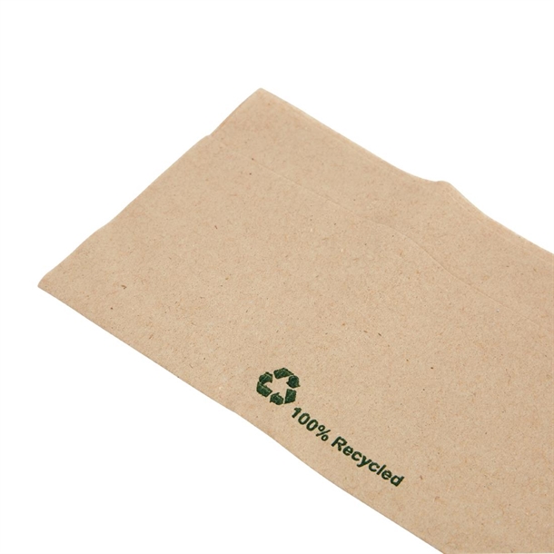 Fiesta Recyclable Recycled Lunch Napkin Kraft 320x300mm 1ply Dispenser Fold (6000 Pack) Fiesta Recyclable Recycled Lunch Napkin Kraft 320x300mm 1ply Dispenser Fold (6000 Pack)