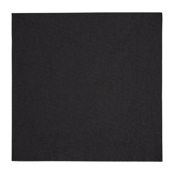 Fiesta Recyclable Dinner Napkin Black 400x400mm 3ply 1/4 Fold (1000 Pack) Fiesta Recyclable Dinner Napkin Black 400x400mm 3ply 1/4 Fold (1000 Pack)
