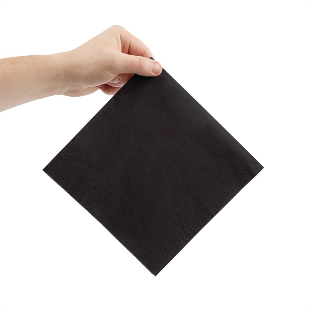 Fiesta Recyclable Dinner Napkin Black 400x400mm 3ply 1/4 Fold (1000 Pack) Fiesta Recyclable Dinner Napkin Black 400x400mm 3ply 1/4 Fold (1000 Pack)
