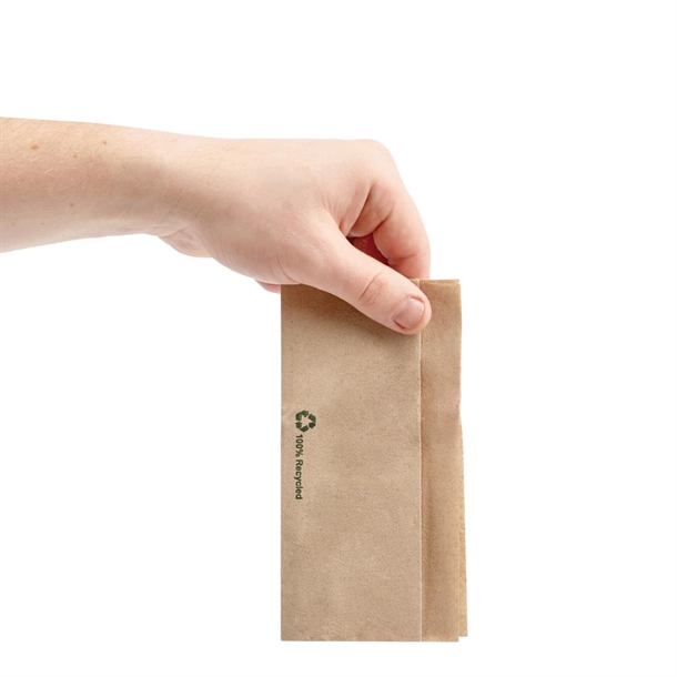 Fiesta Recyclable Recycled Lunch Napkin Kraft 320x300mm 1ply Dispenser Fold (6000 Pack) Fiesta Recyclable Recycled Lunch Napkin Kraft 320x300mm 1ply Dispenser Fold (6000 Pack)