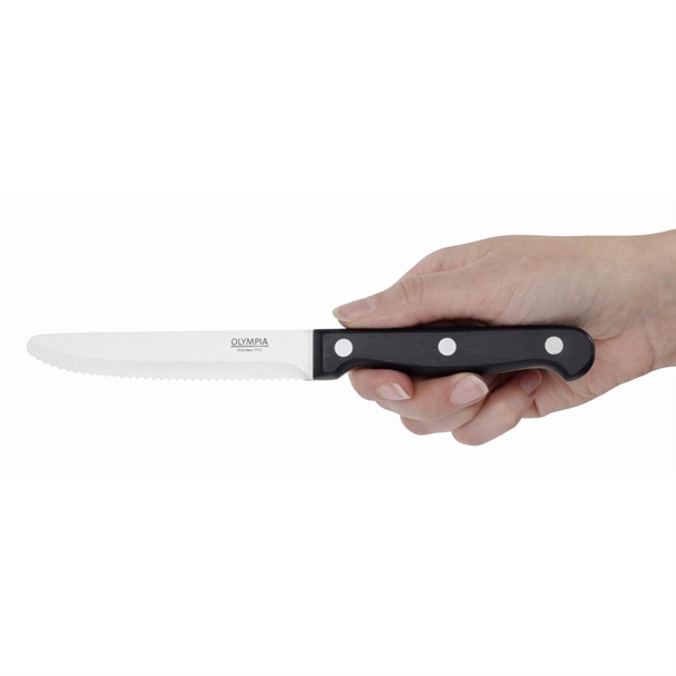 Special Offer Olympia Rounded Steak Knives Black (60 Pack) Special Offer Olympia Rounded Steak Knives Black (60 Pack)